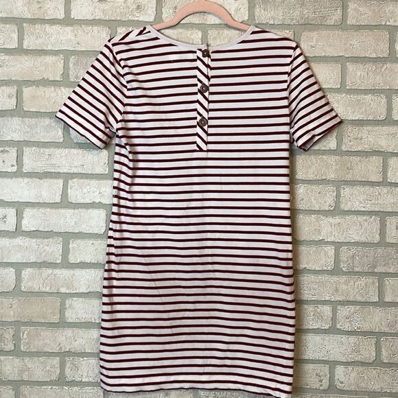 DV Dolce Vita striped shirt mini dress with suede pocket size M - Picture 5 of 8
